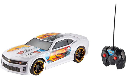 Auto De Juguete Hot Wheels Blanco C/control Remoto