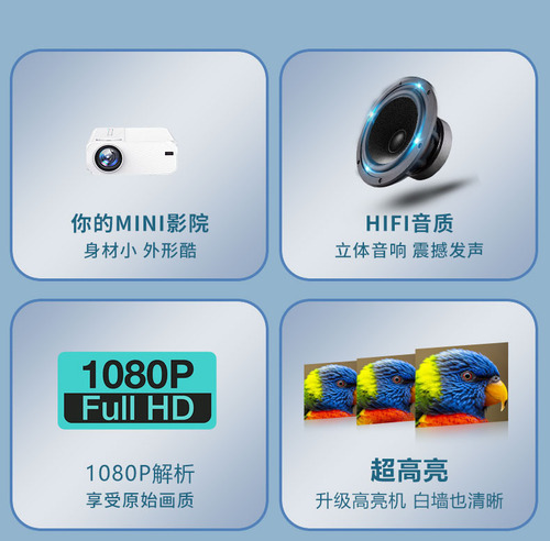 Proyector Portátil Mini Projector 1080p