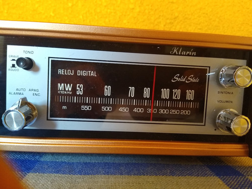 Bonito Radio Reloj National Klarín De 1973 / Am (Usado)