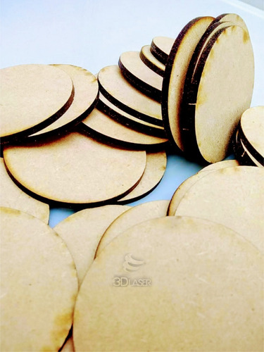 Imagen 4 de 4 de Circulos 6cm - Mdf Kit X 100u - Mdf / Fibrofacil