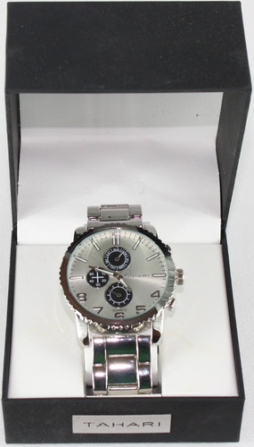 Reloj Caballero Tahari Modelo Wth17499 Color Plata