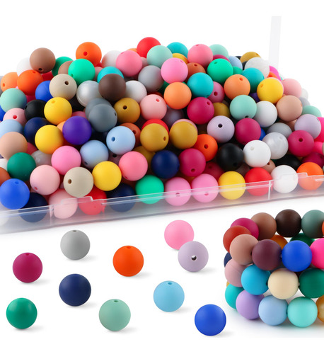 150 Cuentas De Silicona De 1.5 Cm Para Llaveros Y Pulseras
