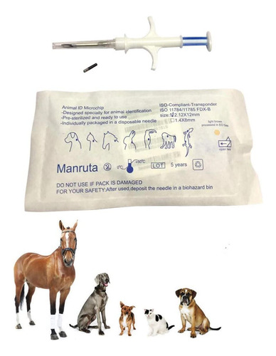 Manruta - Microchip Para Perros Y Gatos  0.055 In De Diame