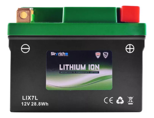 Bateria De Litio Skyrich Lix7l Para Moto Libre Mant.
