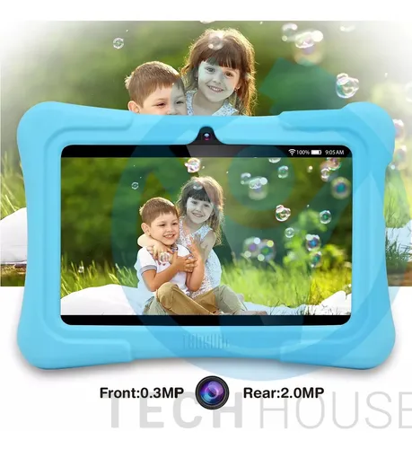Tablet 7 Pulg Para Niños Con Funda Silicona Sistema Android Azul