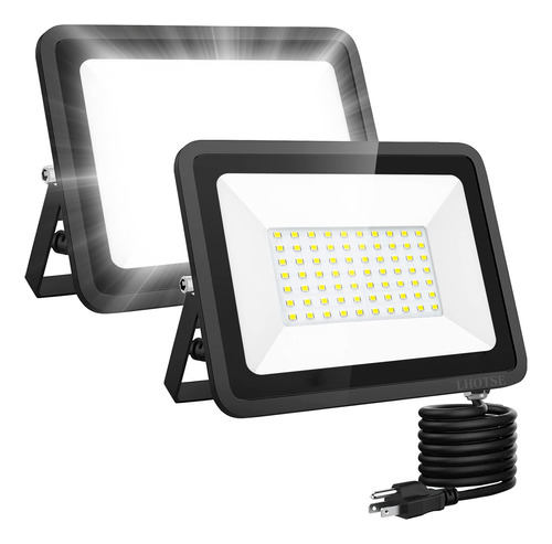 Lhotse Paquete De 2 Luces Led De 50 W Para Exteriores, 8000