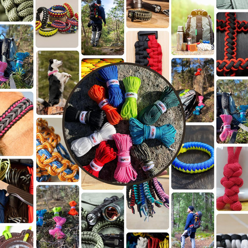 Cuerda Paracord 550 Verde Multifunción 100 Pies Tipo Iii 7