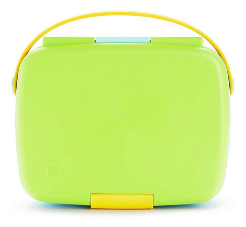 Lancheira Bento Box Munchkin Com Talheres Amarelo/azul