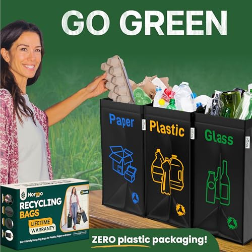 Paquete De 3 Bolsas De Reciclaje, 40l - Cubos De Reciclaje P