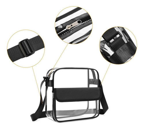 Bolso De Mano Transparente Universal Con Correa Ajustable