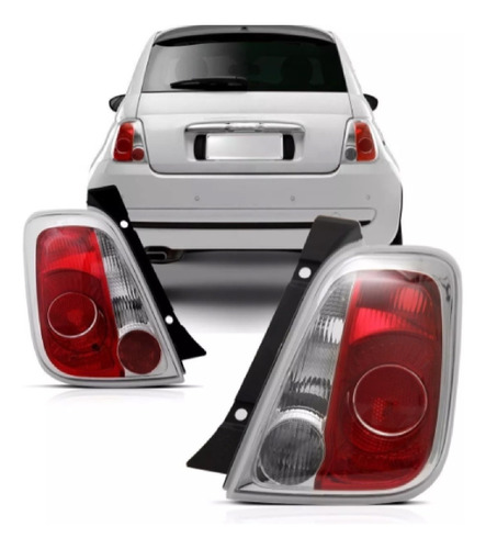 Juego Faros Traseros Fiat 500 2007 2008 2009 2010 2011 2012 