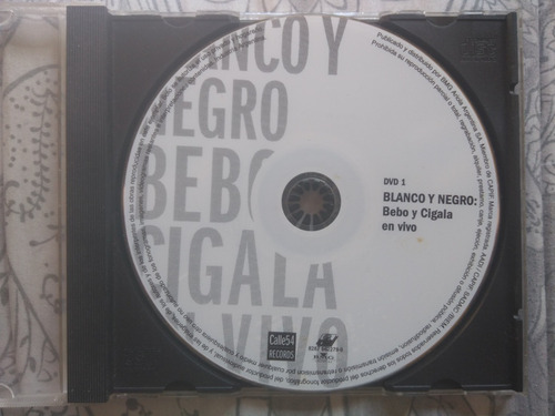 Dvd Bebo Y Cigala - En Vivo Blanco Y Negro (2003) Doble