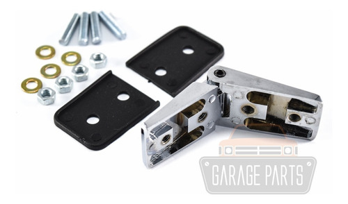 Imagem 4 de 6 de Kit 3 Dobradiças Externa Tampa Capô Motor Puma Buggy Cromada