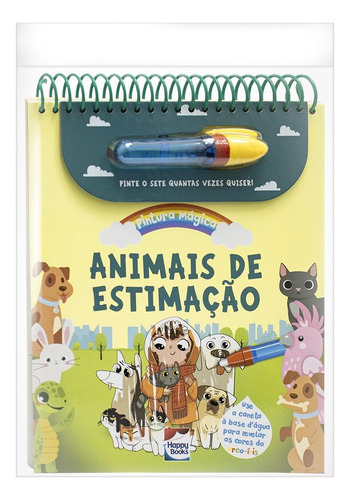 Livro De Colorir Pintura Mágica Animais De Estimação Curious Universe Edição 1 2023 Português Happy Books