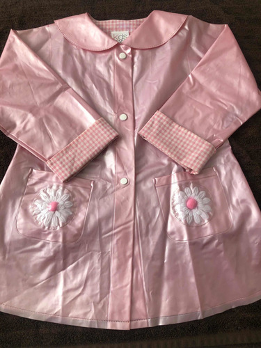 Impermeable Para Niña Talla 4 Sin Capucha 