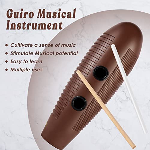 Instrumento Guiro Forma De Pez De 3.9 X13 De Percusió...