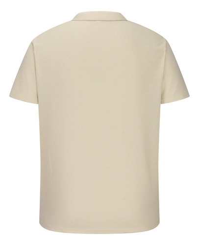 Jersey Casual Liso Con Botones A La Moda Para Hombre, Talla