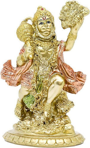 Estatua De Dios Hindú Volando Hanuman - Pequeño Ídolo Indio 