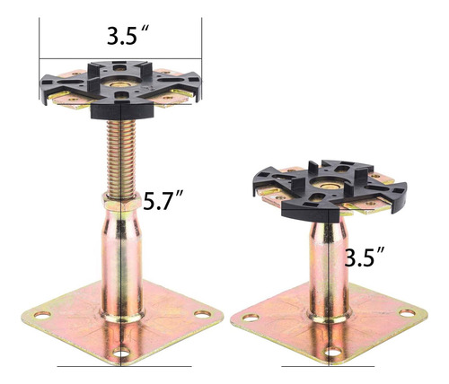 4 Piezas De Base Elevada Ajustable, Vigas De Soporte, V...