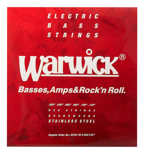 Conjunto de 6 cordas para baixo elétrico 42401 M 6 025-135 Warwi