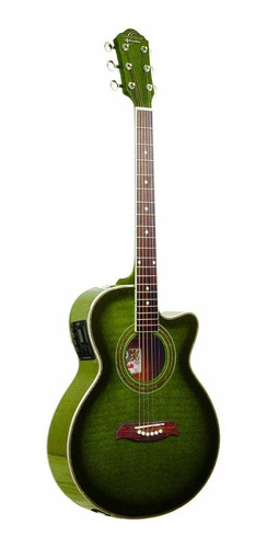 Guitarra Electroacustica Verde Og10cef Oscar Schmidt