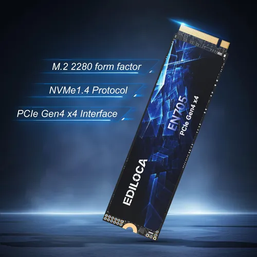 Ediloca En705 Ssd 2tb Pcie Gen4, Nvme M.2 2280, 3d Nand Tlc,