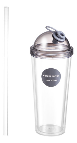 Vaso De Plástico Con Pajita, Vaso De Agua De Dos Pisos, Prác