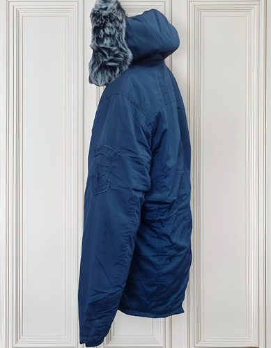 Campera Parka Hombre Impermeable Piel Capucha Desmontable