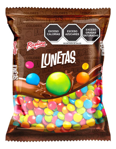 Lunetas Ricolino Sabor Chocolate Confitado 500g