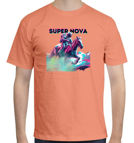 Playera Diseño Super Nova Style - Astronauta Caballo