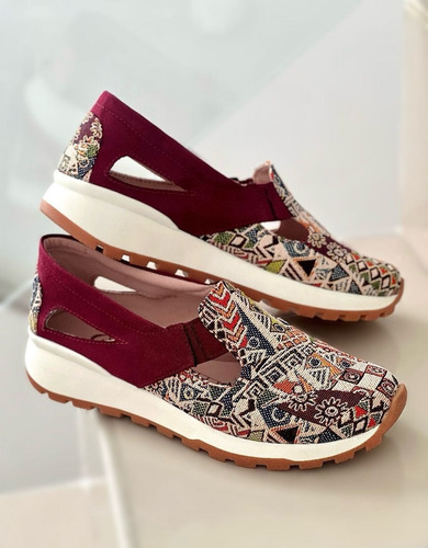 Mocasin Mujer Mafalda Lince Zapatos Dama Tejido Ecoamigable