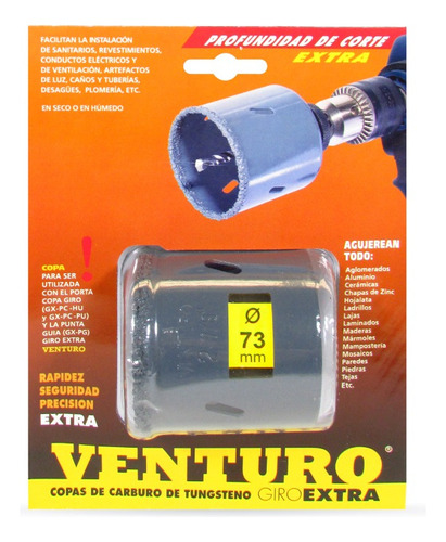 Mecha Sierra Copa Carburo Tungsteno 73mm Venturo Giro Extra