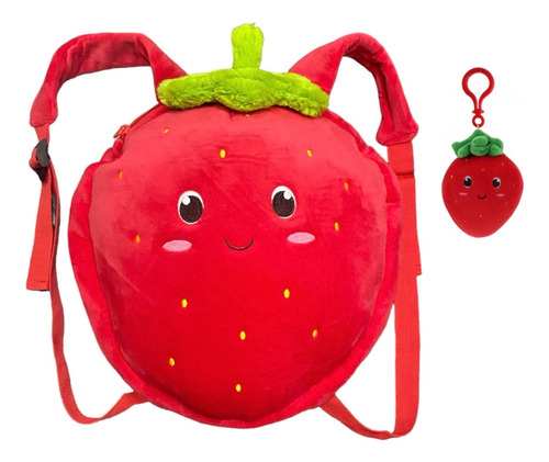 Pack Mochila + Llavero De Peluche Alimentos Smoochy Pals