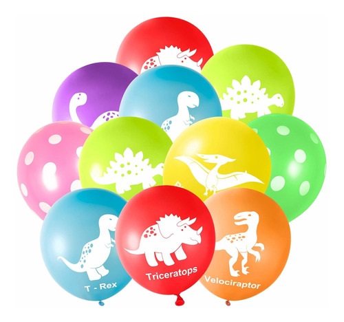 Fepito 32 Globo Dinosaurio 12.0 In Latex Para Decoracion 8