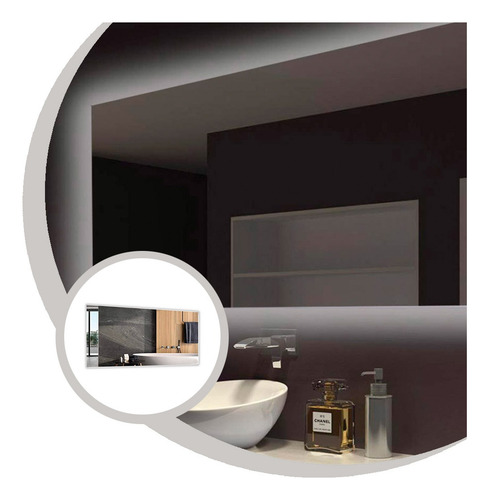 Imagen 1 de 10 de Espejo Pared Rectangular Baño Living 90x70 Listo Colgar 4mm