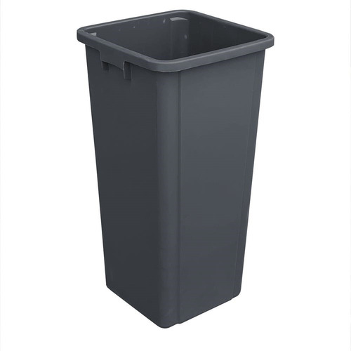 Bote De Basura Cuadrado 90l Tapa Papel, Abatible Y Botellas