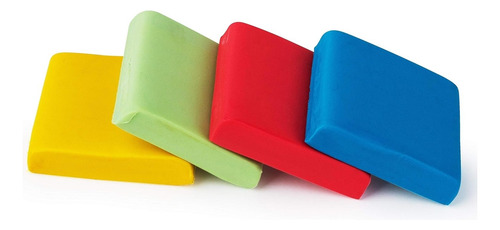 Goma Moldeable Colores Dibujo Arte Amasar 4 Piezas Bocetos