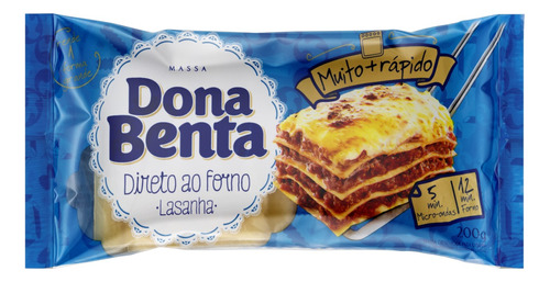 Massa de Sêmola para Lasanha Dona Benta Pacote 200g