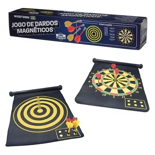 Kit Jogo Tiro Ao Alvo + 4 Dardos Profissional Grande 29cm - Lojas