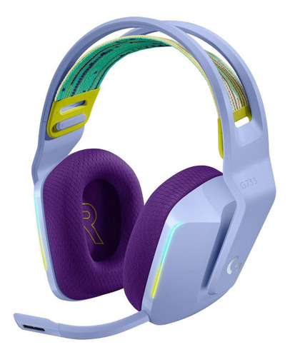 Auricular Wireless Microfono Logitech G733 Rgb Lila