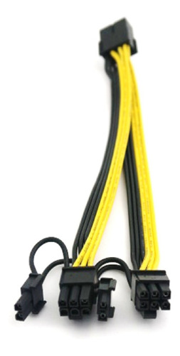 Imagen 3 de 4 de Cable Adaptador Splitter Pcie 8 A 2x 8 Pin (6+2) Rig Minería