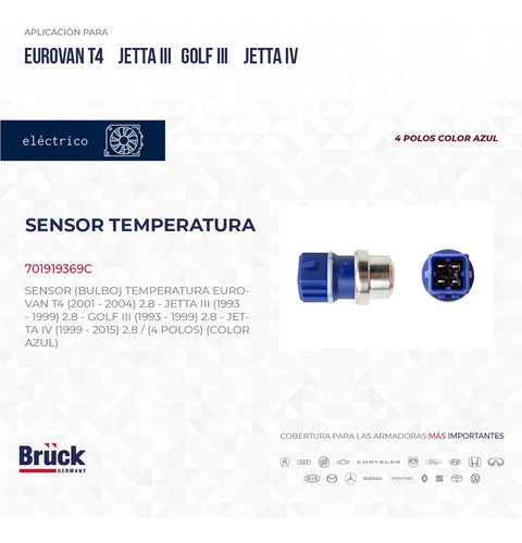 Bulbo Sensor Temperatura Eurovan 2003 701919369c