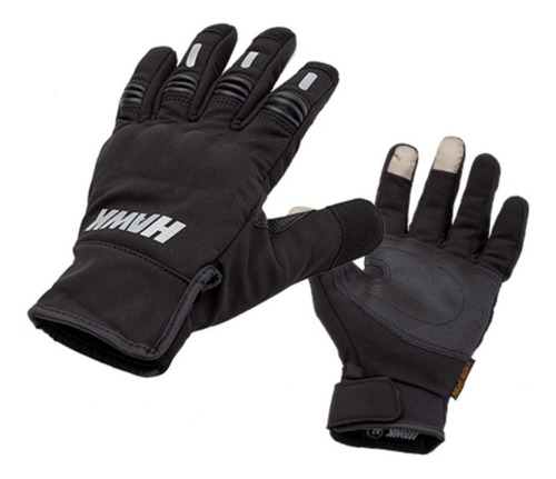 Imagen 2 de 4 de Guantes Moto Hawk Night Rider Tactil City Negro Devotobikes