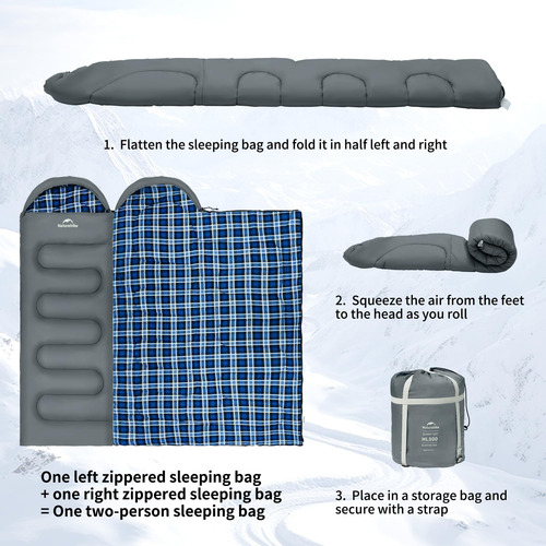 Saco De Dormir Doble Naturehike 0 Y 40 Con Almohadas Para 2