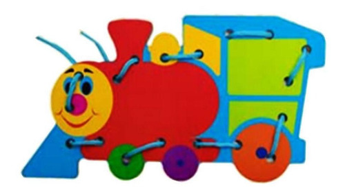 Alinhavo Infantil Trem Brinquedo Educativo E Pedagógico