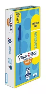 Boligrafo Papermate Kilometrico Punta Fina 0.7 Mm 12 Piezas