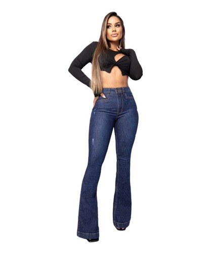 Calça Jeans  Feminina   Flaire Basica Maraja 7109