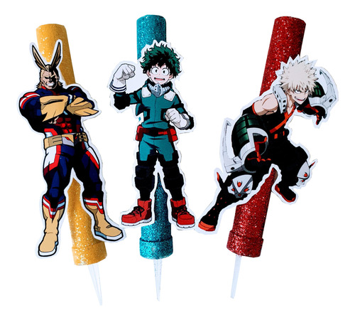 My Hero Academia Vela Cumpleanos Tipo Bengala X 1 Unidad