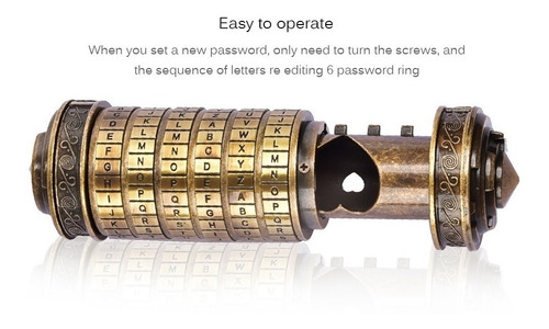 Imagen 9 de 10 de Código Da Vinci Mini Cryptex Collares + Anillos San Valentin