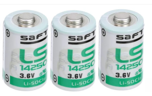 Pila Ls14250 Li-socl2 3.6v 1.2a Litio 3 Pza Remplazo 3